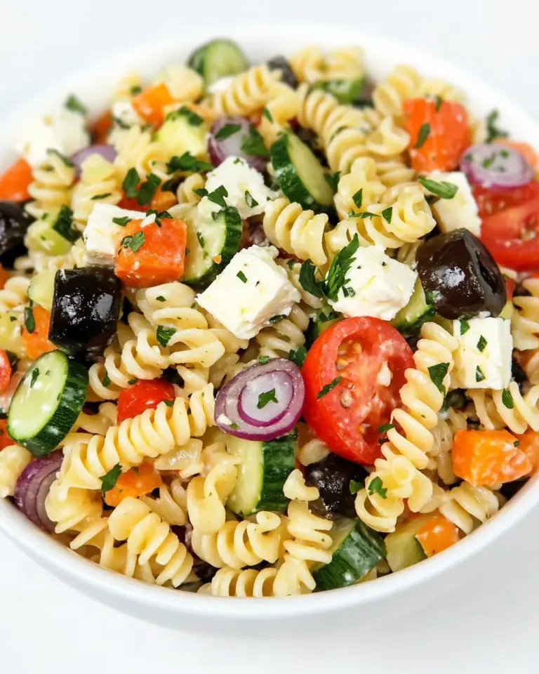 Easy Feta and Vegetable Rotini Salad photo