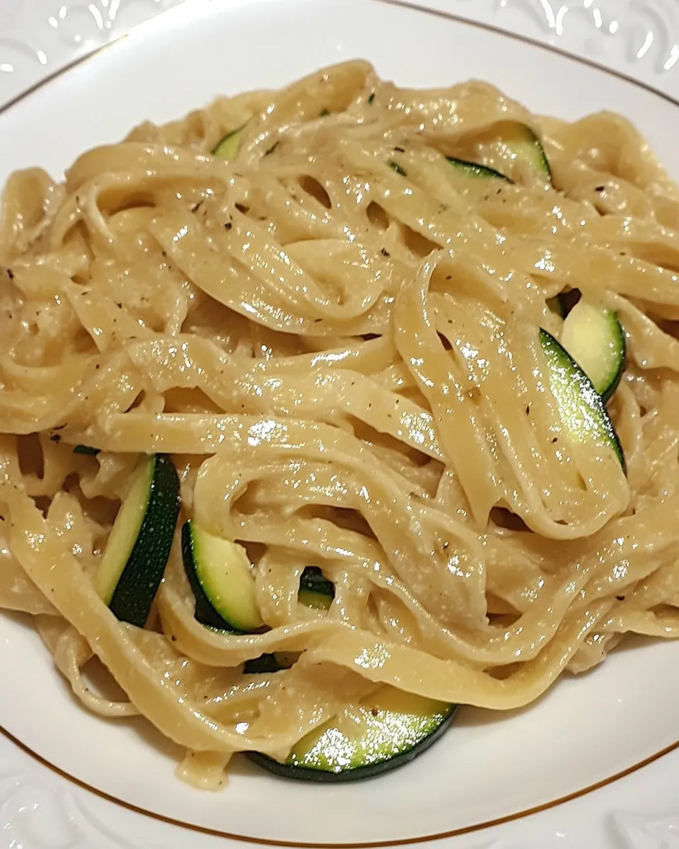 Classic Fettuccine with Zucchini and Onions image