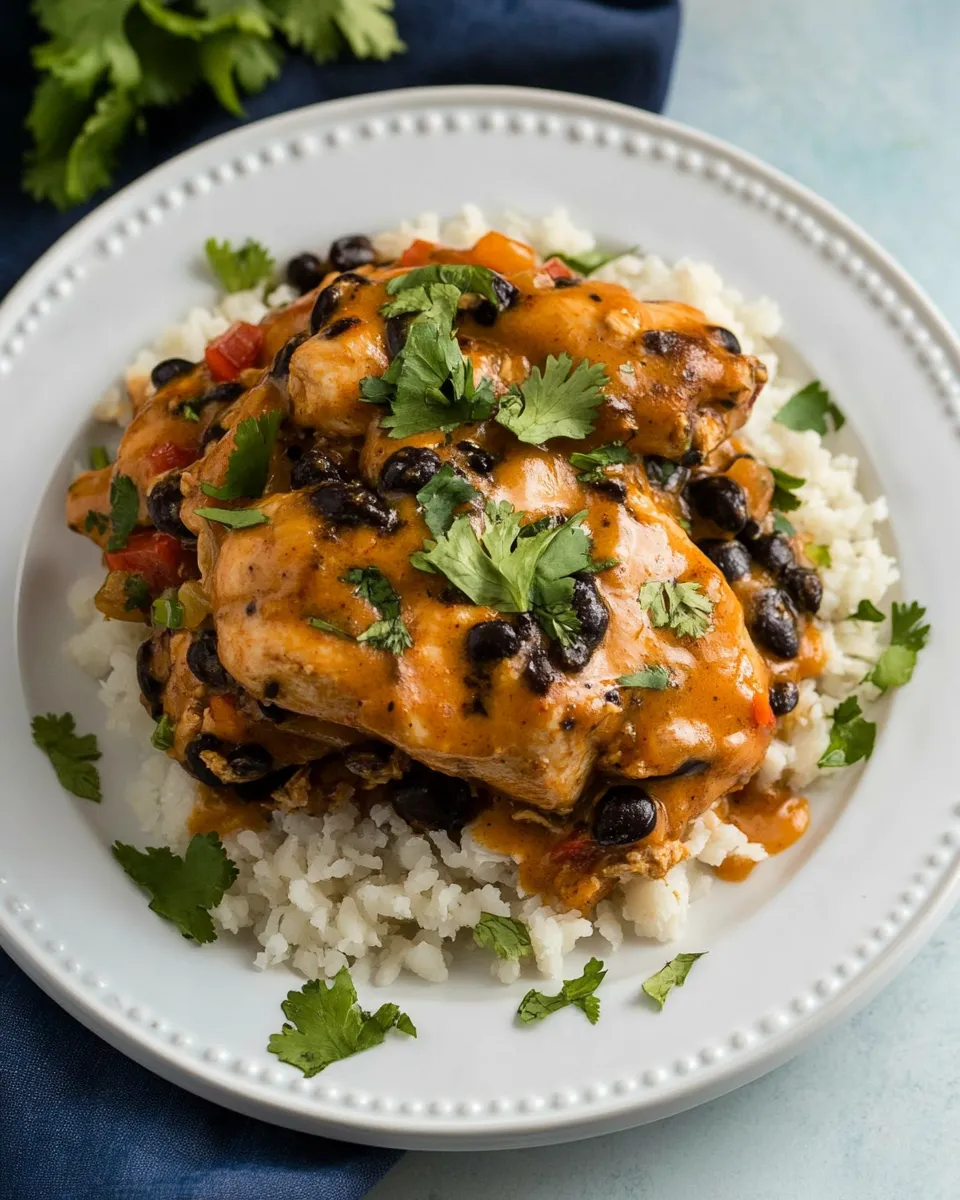 Easy Fiesta Chicken (Crockpot) food shot