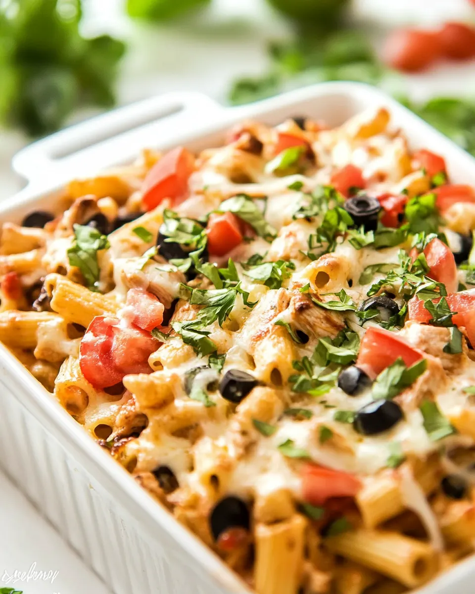 Homemade Fiesta Ranch Chicken Pasta Casserole recipe photo