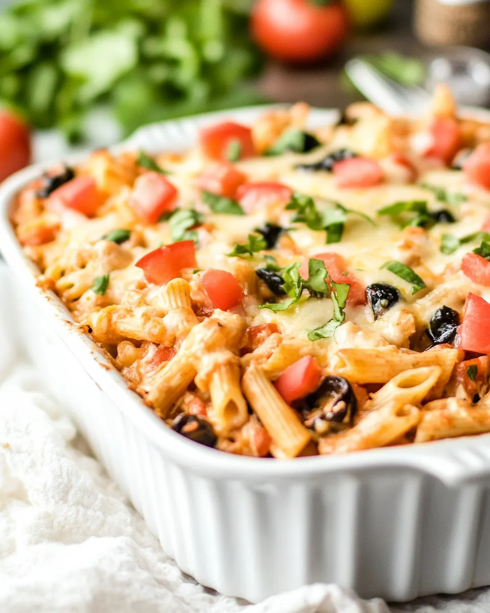 Classic Fiesta Ranch Chicken Pasta Casserole dish photo