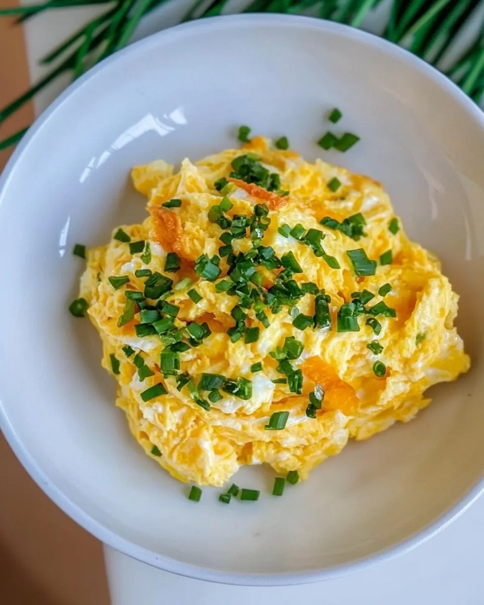 Delicious Fluffy Scrambled Eggs With Milk dish photo