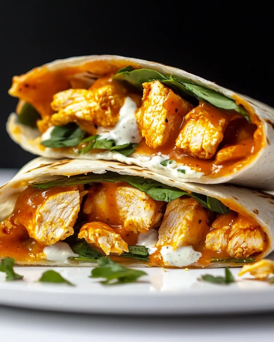 Classic Folded Buffalo Chicken Wraps image