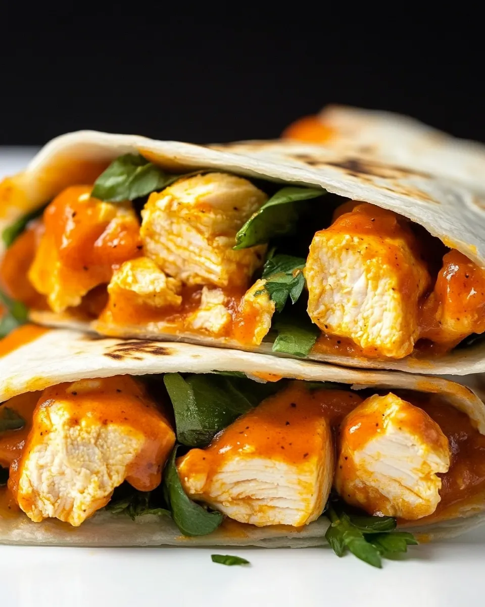Easy Folded Buffalo Chicken Wraps recipe image