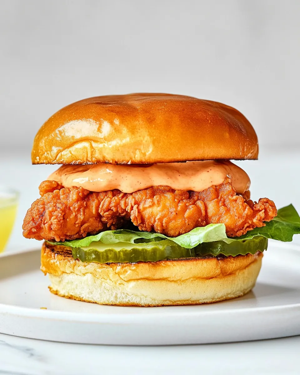 Easy Fried Chicken Sandwich recipe photo