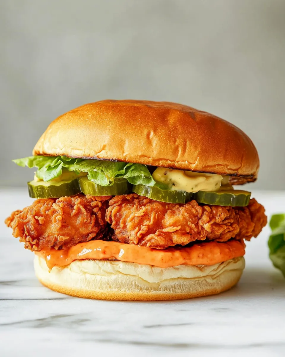 Delicious Fried Chicken Sandwich shot