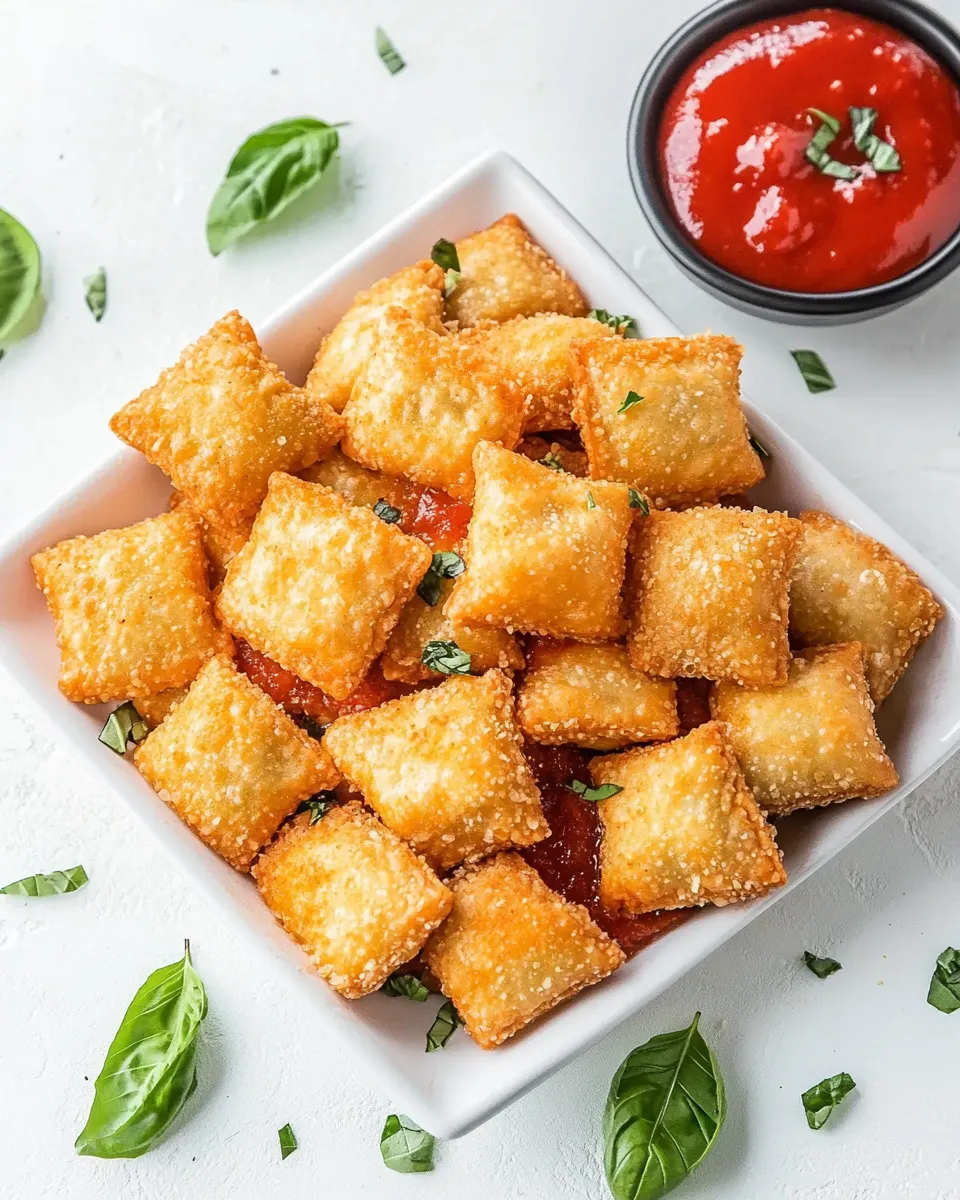 Delicious Fried Ravioli shot
