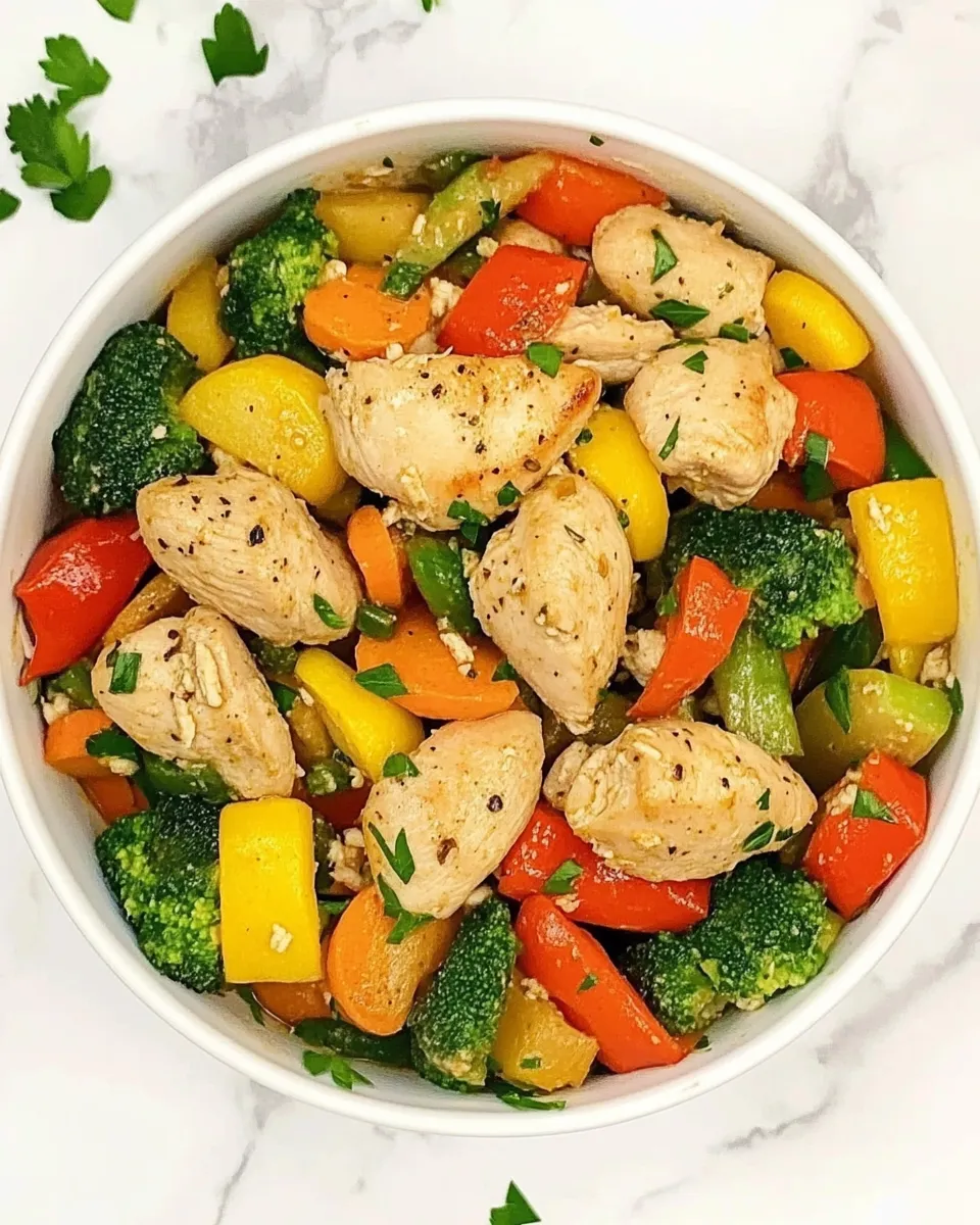 Classic Garlic Butter Chicken Vegetable Skillet dish photo