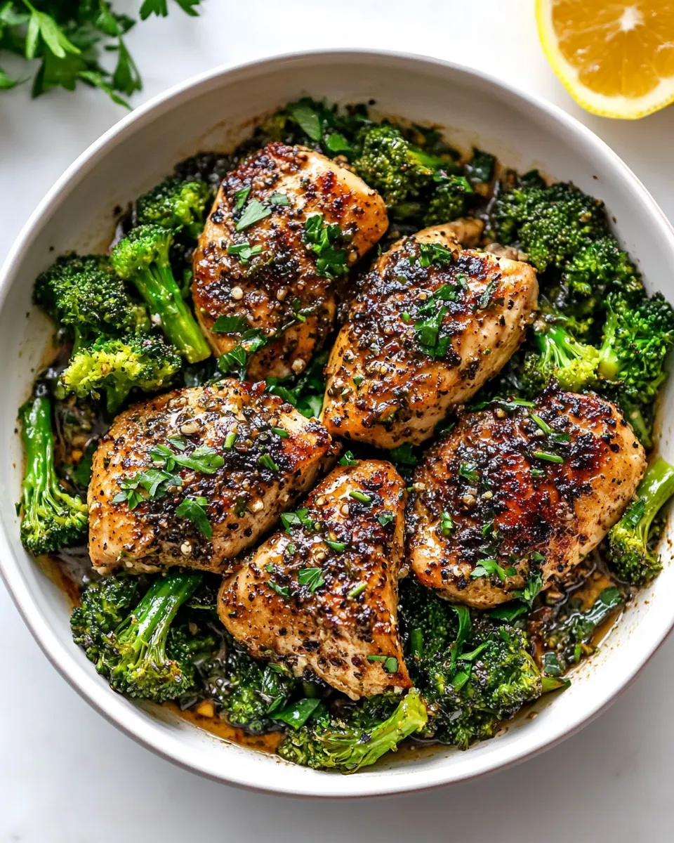 Homemade Garlic Butter Chicken & Broccoli (20 Minutes!) shot