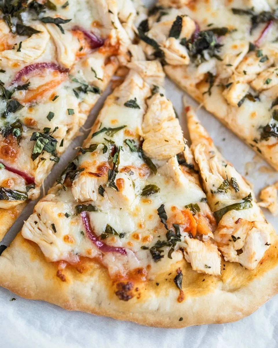 Homemade Garlic Chicken Dijon Pizza photo