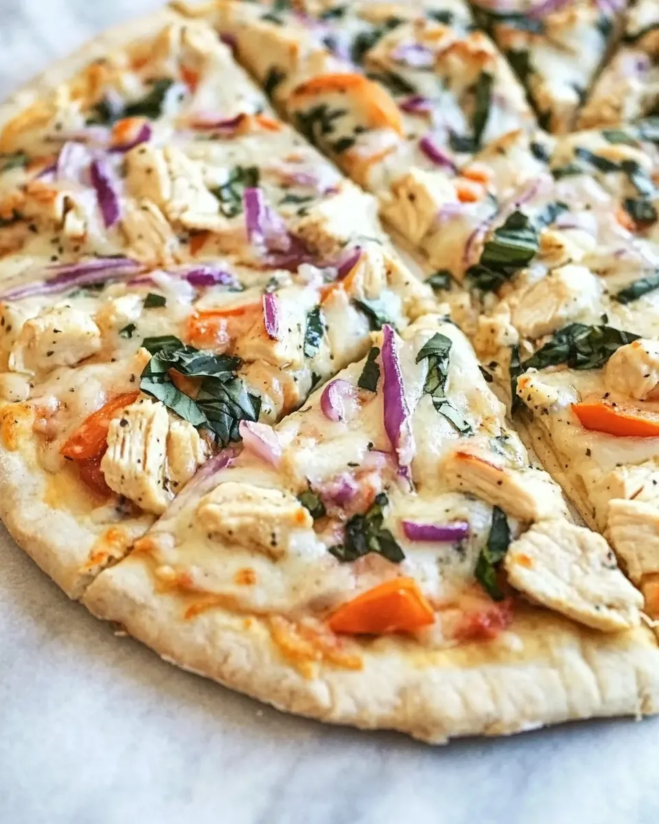 Classic Garlic Chicken Dijon Pizza image