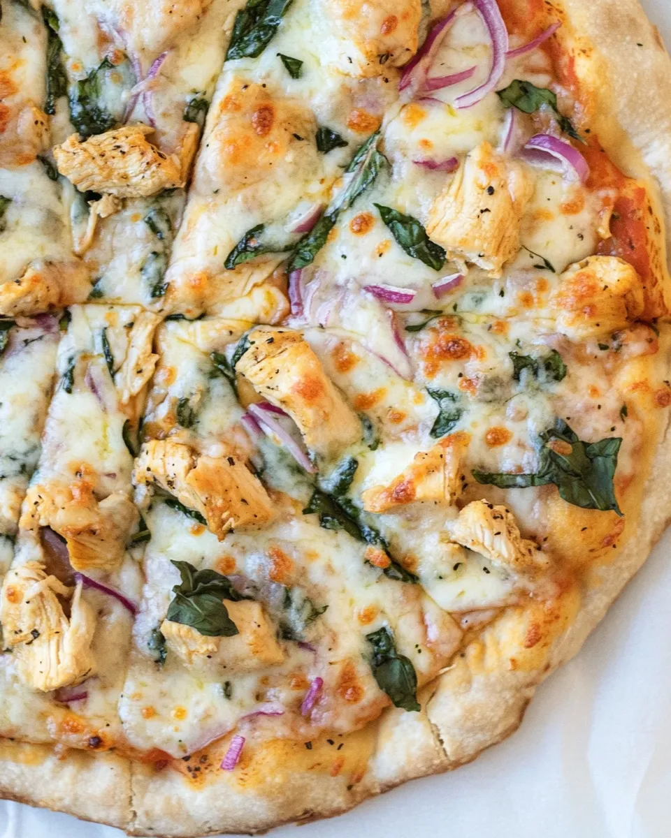 Easy Garlic Chicken Dijon Pizza recipe photo