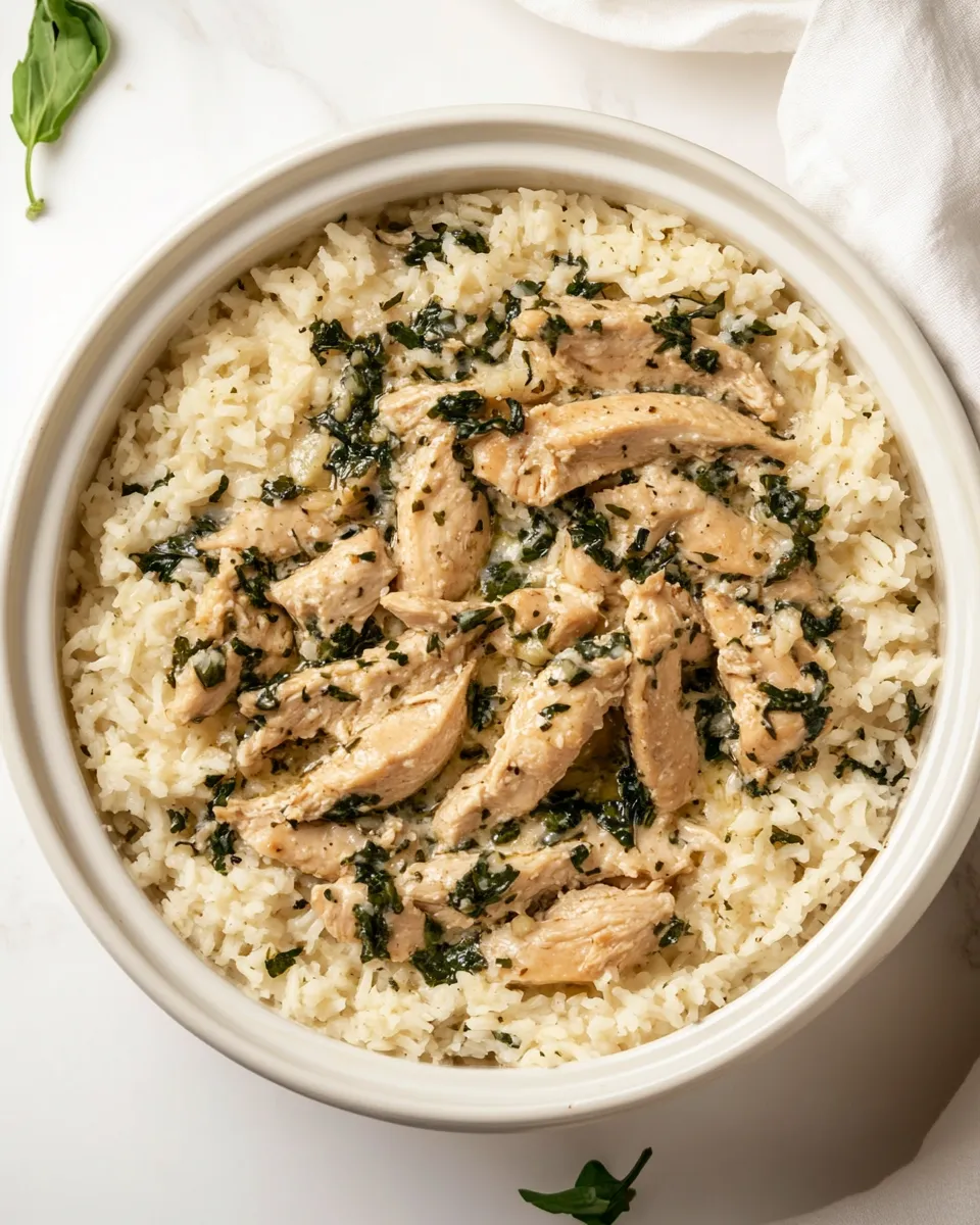 Homemade Garlic Chicken and Rice dish photo