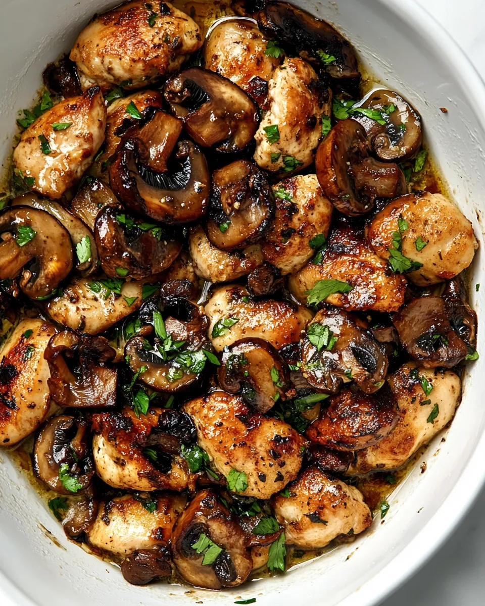 Classic Garlic Mushroom Chicken Bites image