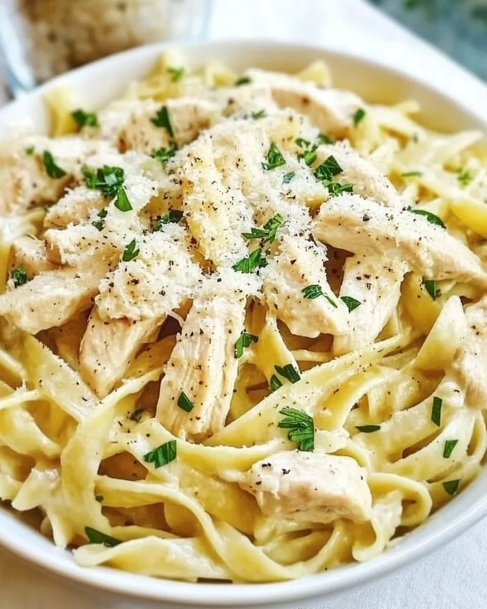 Quick Garlic Parmesan Chicken Pasta dish photo