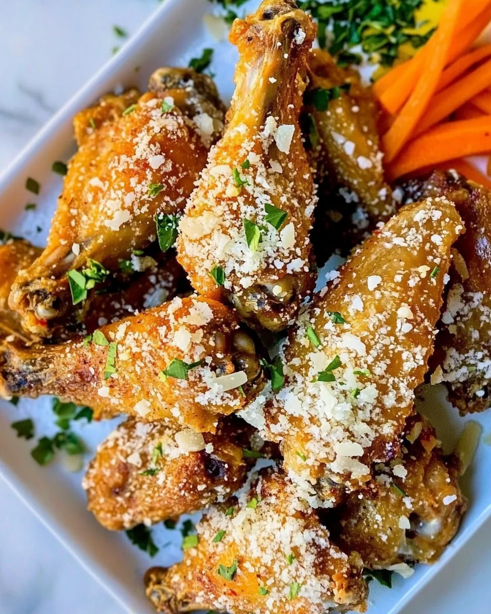 Homemade Garlic Parmesan Chicken Wings (Air Fryer OR Oven Baked) photo