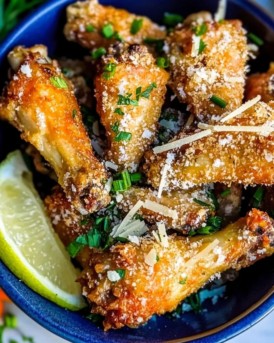 Delicious Garlic Parmesan Chicken Wings (Air Fryer OR Oven Baked) recipe photo
