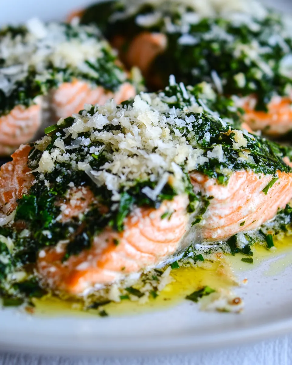 Delicious Garlic Parmesan Salmon plate image