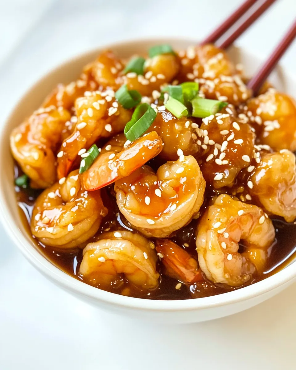 Delicious General Tso Shrimp plate image