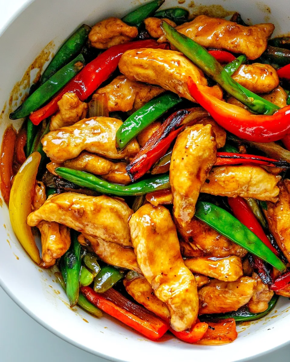 Easy Ginger Chicken Stir Fry food shot