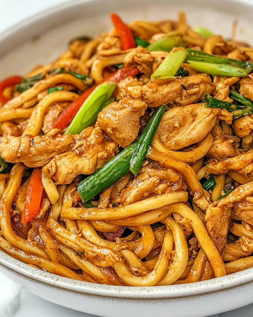 Classic Ginger Chicken Udon Noodles image