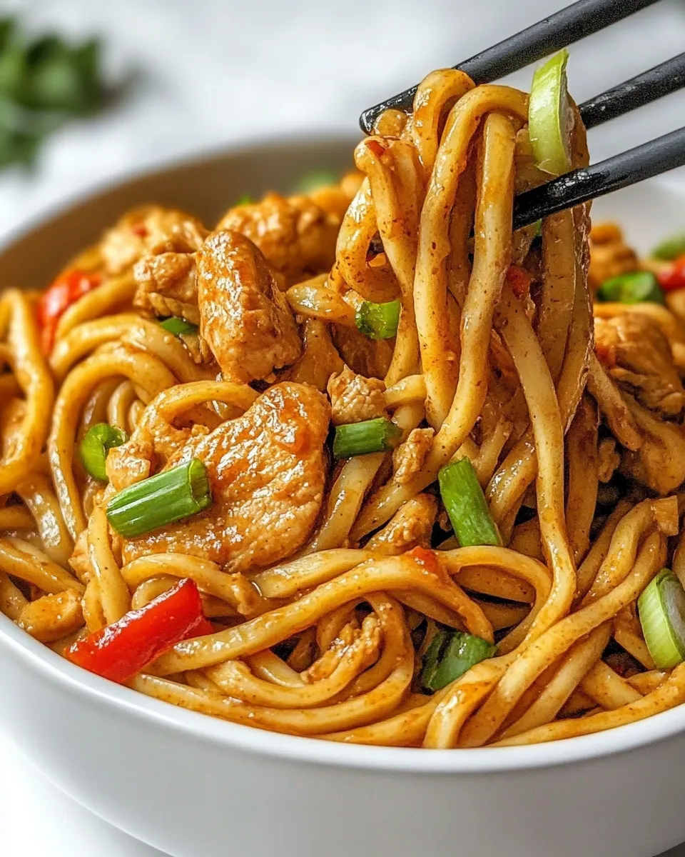 Delicious Ginger Chicken Udon Noodles dish photo