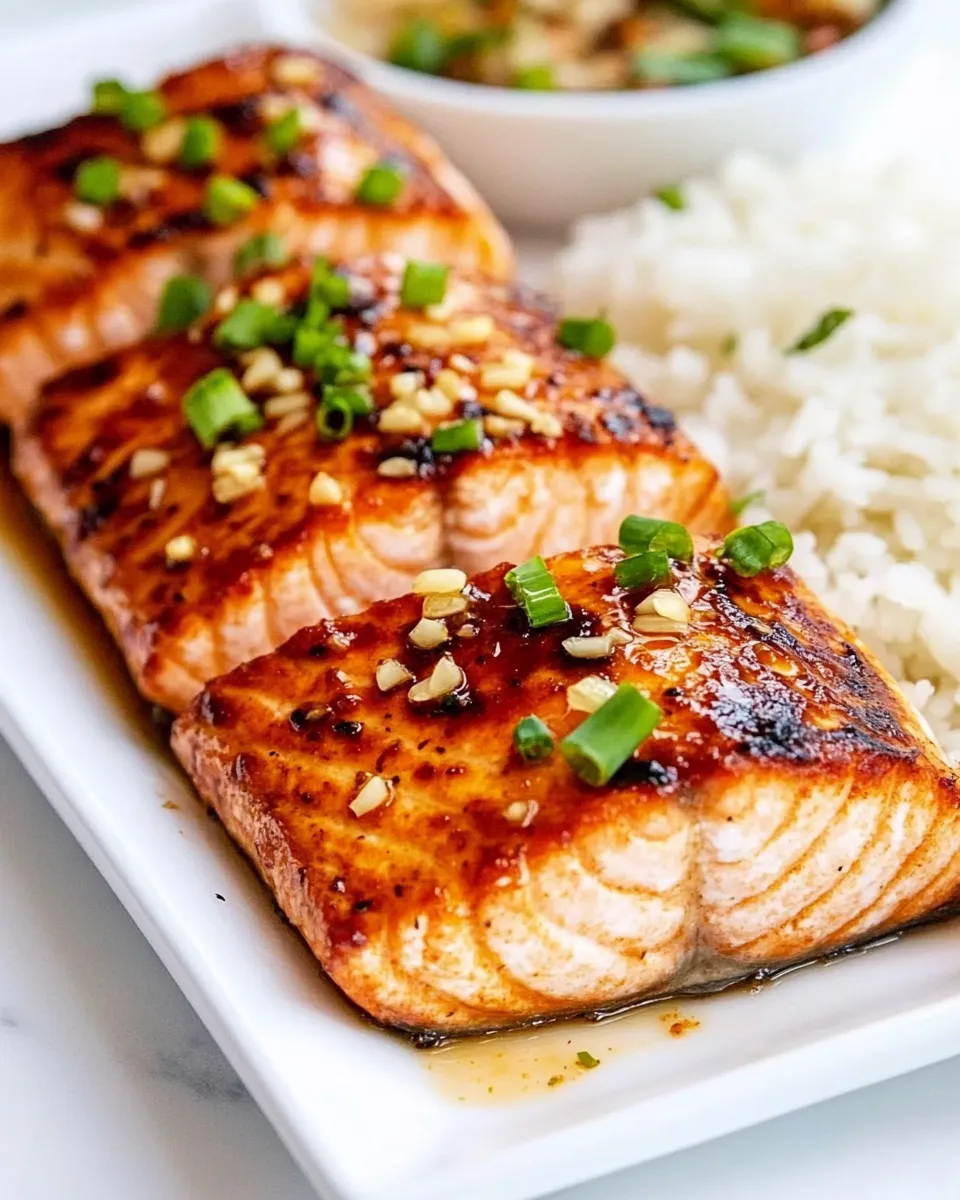 Classic Ginger Garlic Baked Salmon recipe image