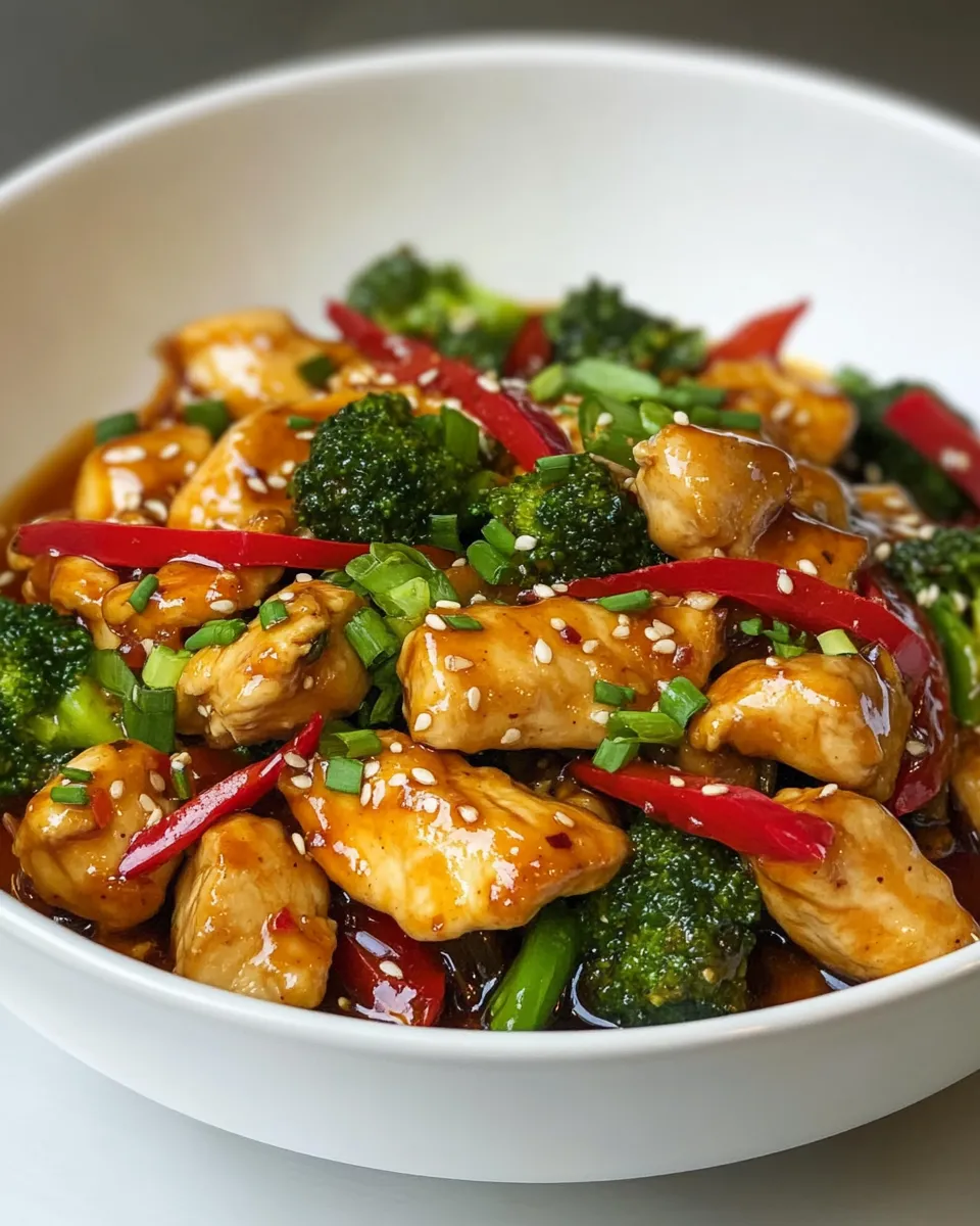 Easy Ginger Honey Chicken Stir Fry shot