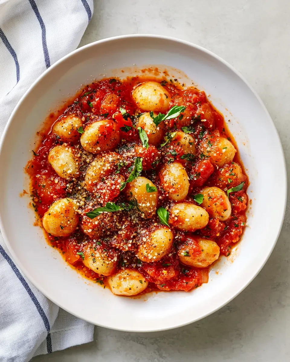 Delicious Gnocchi with Tomato Sauce Recipe dish photo