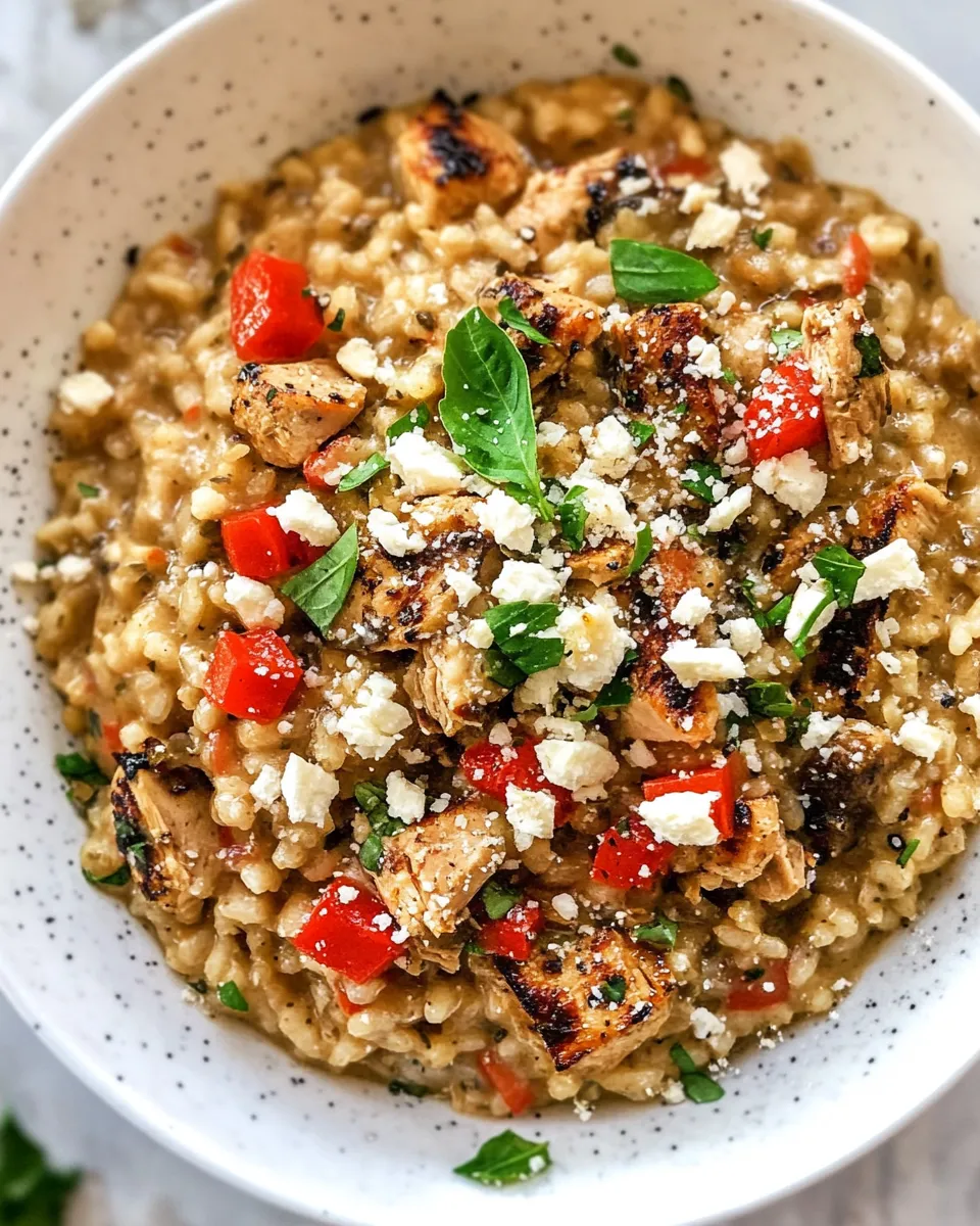 Delicious Greek Chicken Risotto shot