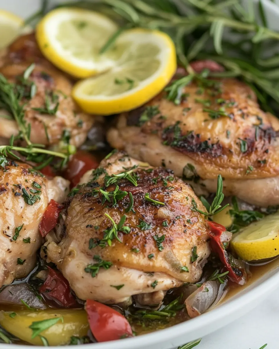 Easy Greek Chicken Thighs Recipe shot