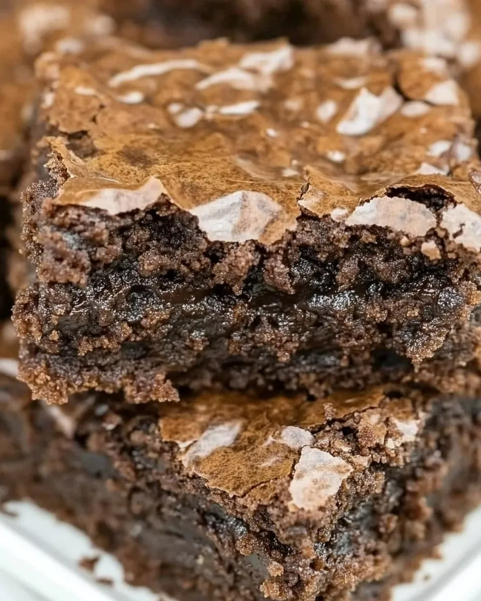 Easy Greek Yogurt Brownies (100 calories!) food shot
