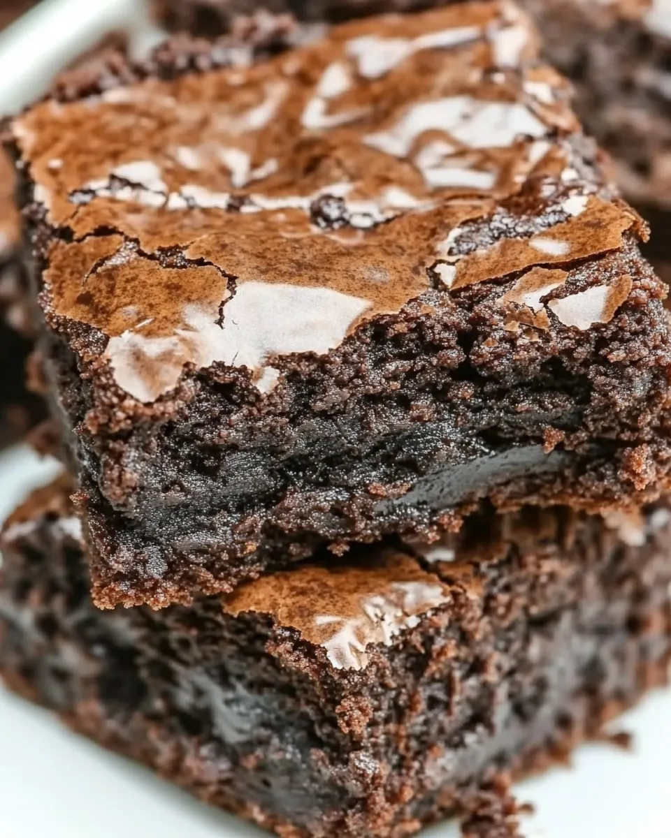 Delicious Greek Yogurt Brownies (100 calories!) plate image