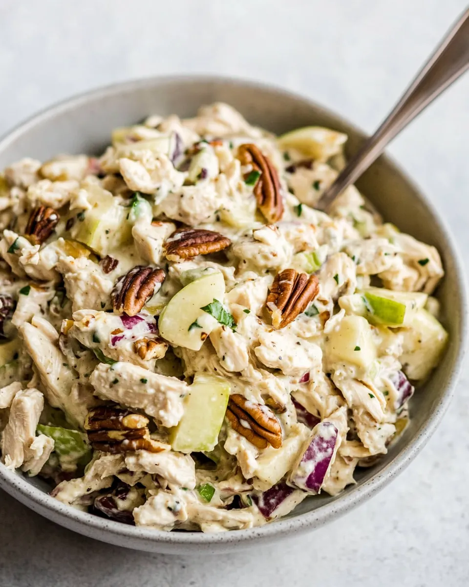 Classic Greek Yogurt Chicken Salad with Toasted Pecans and Apples dish photo