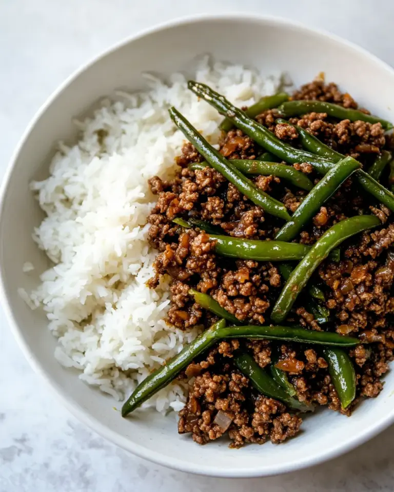Homemade Green Bean and Ground Beef Stir Fry photo