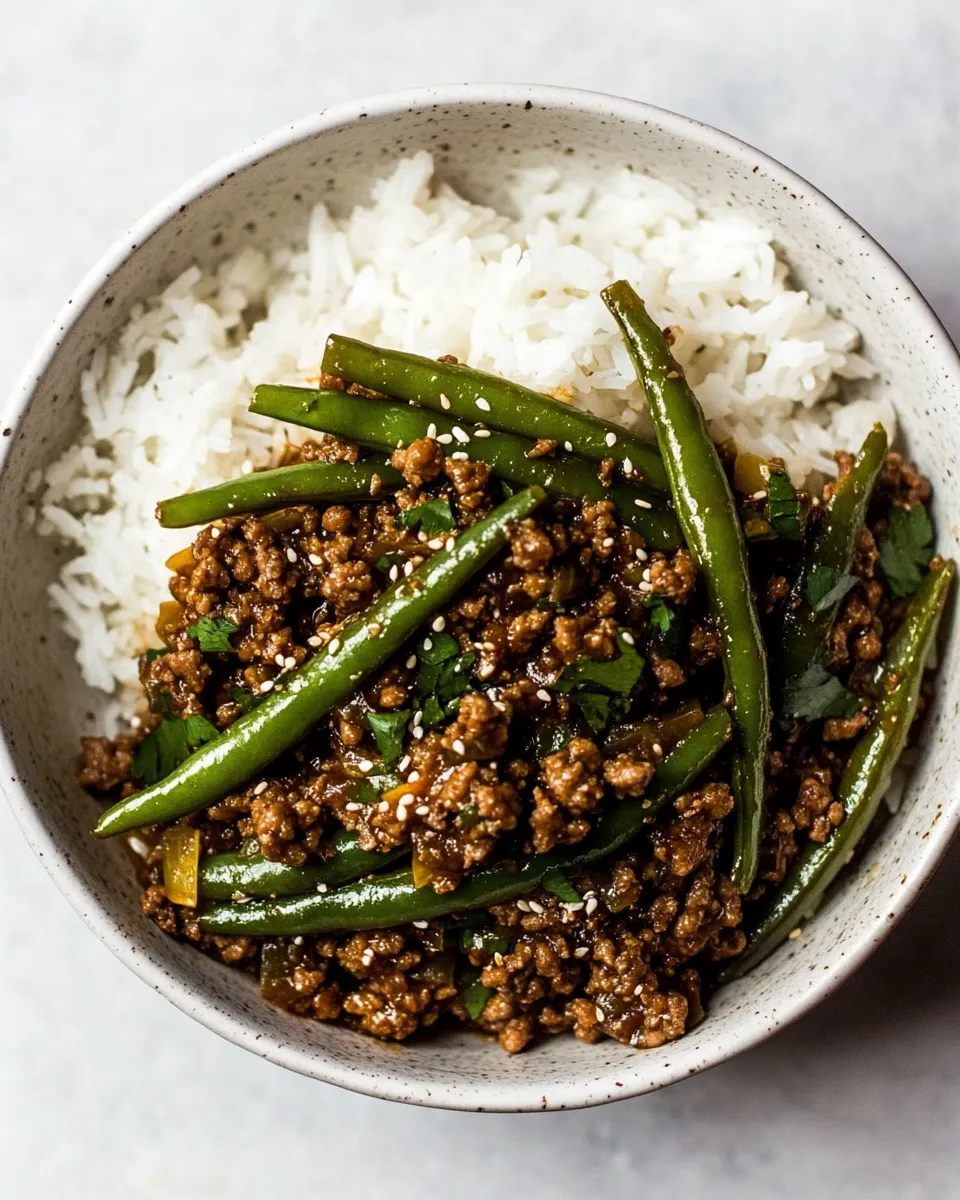 Classic Green Bean and Ground Beef Stir Fry image