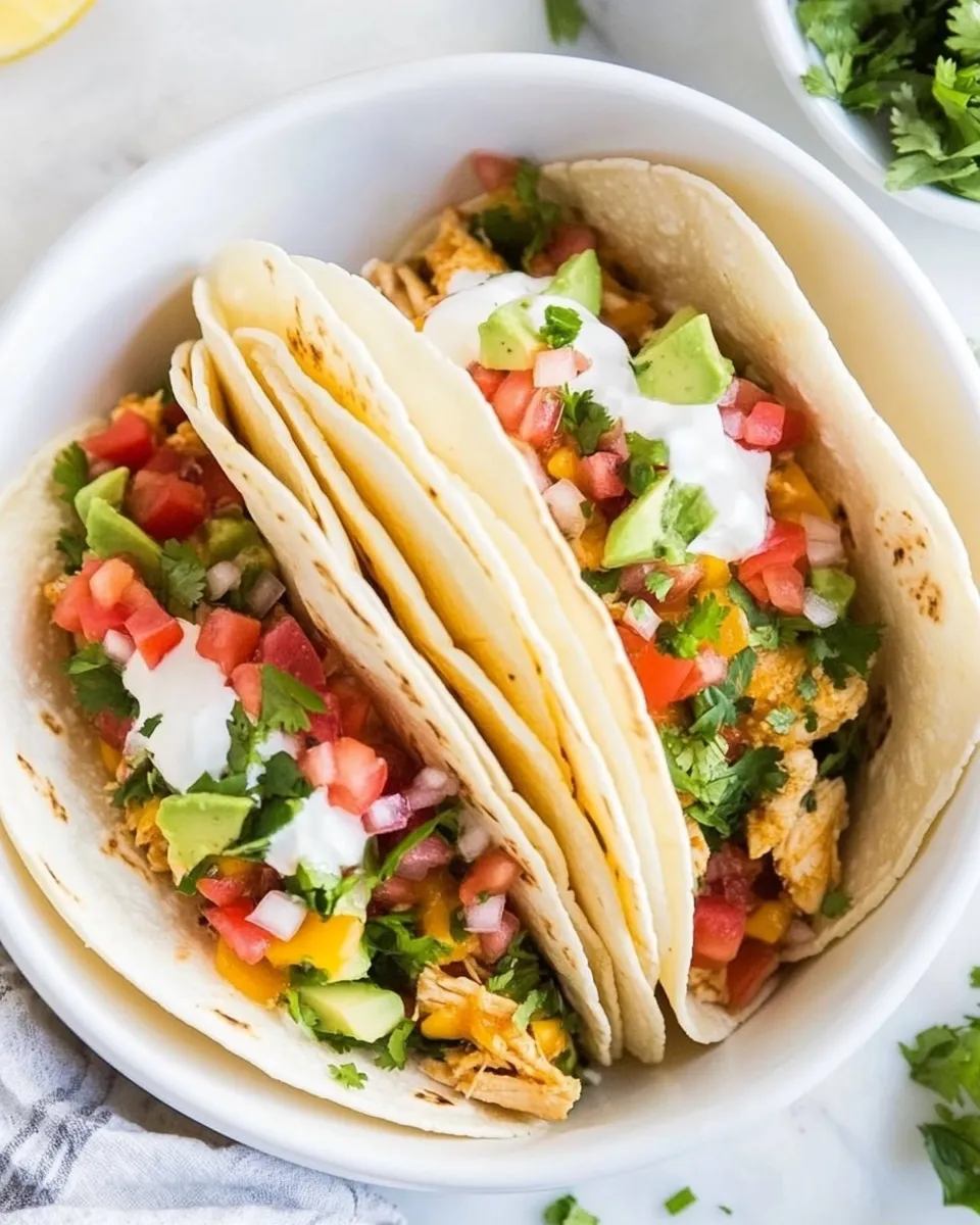 Delicious Green Chile Slow Cooker Chicken Tacos image