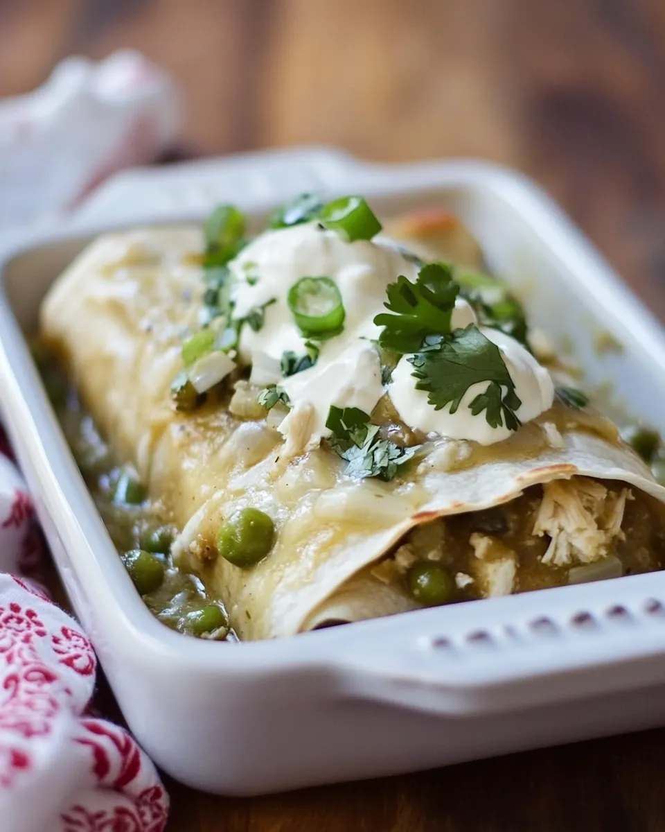 Easy Green Chili Chicken Enchiladas recipe photo