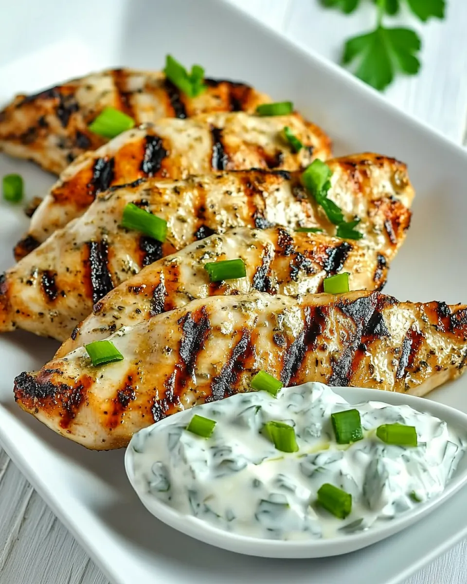 Classic Grilled Chicken With Sour Cream And Onion Dip recipe photo