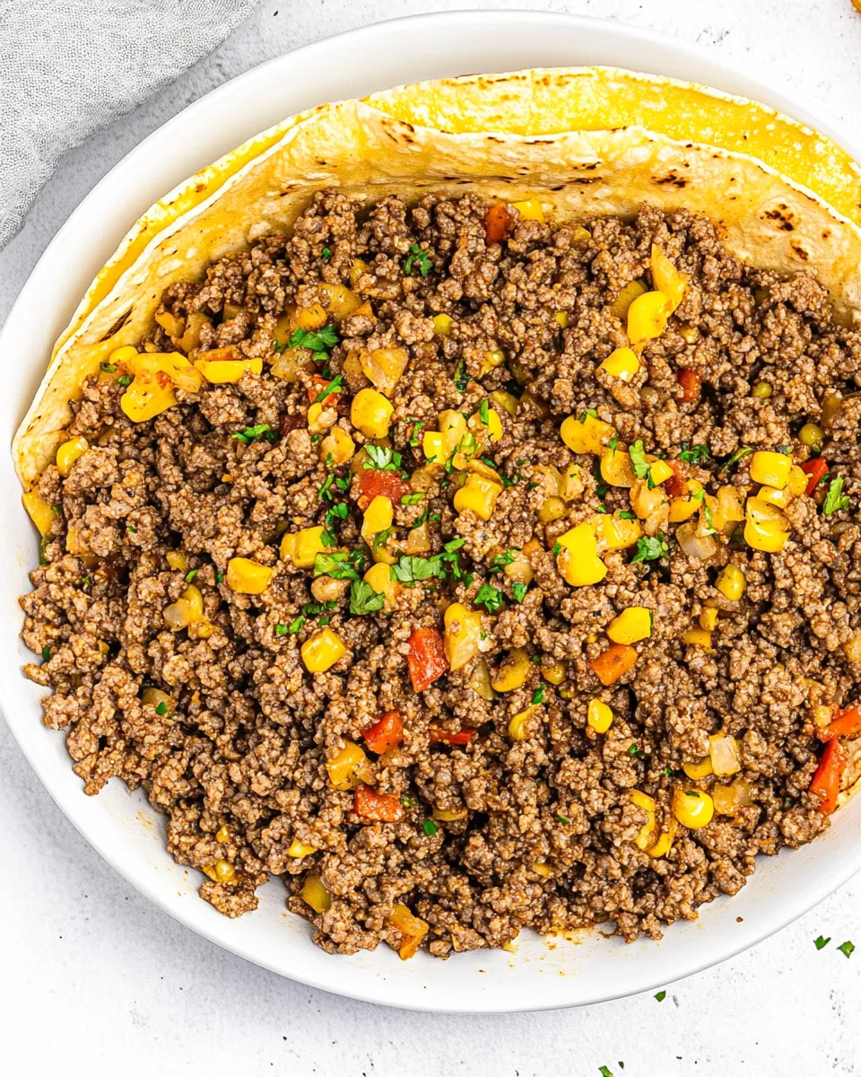 Delicious Ground Beef For Tacos plate image