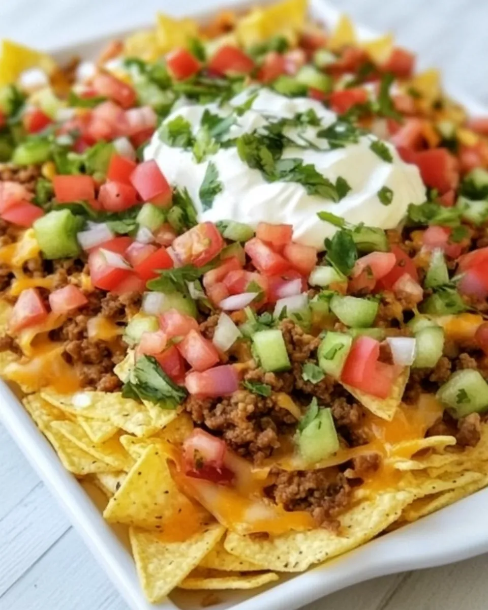 Classic Ground Beef Nachos dish photo