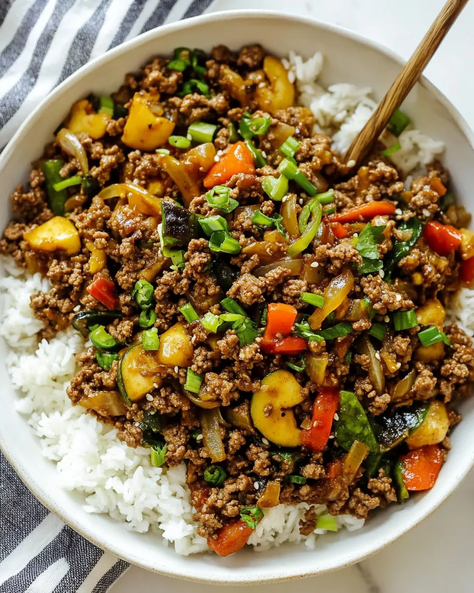 Delicious Ground Beef Stir Fry image