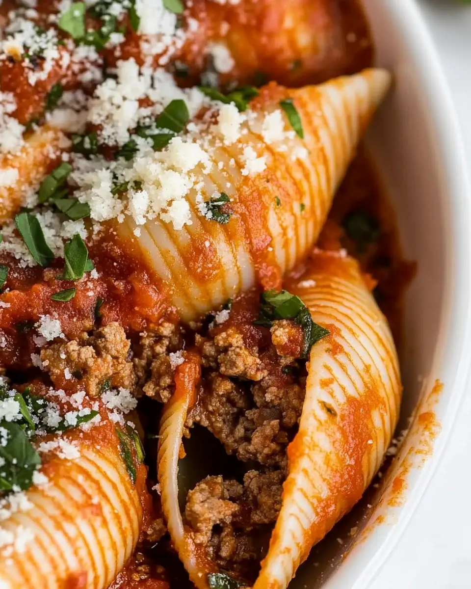 Easy Ground Beef Stuffed Shells image