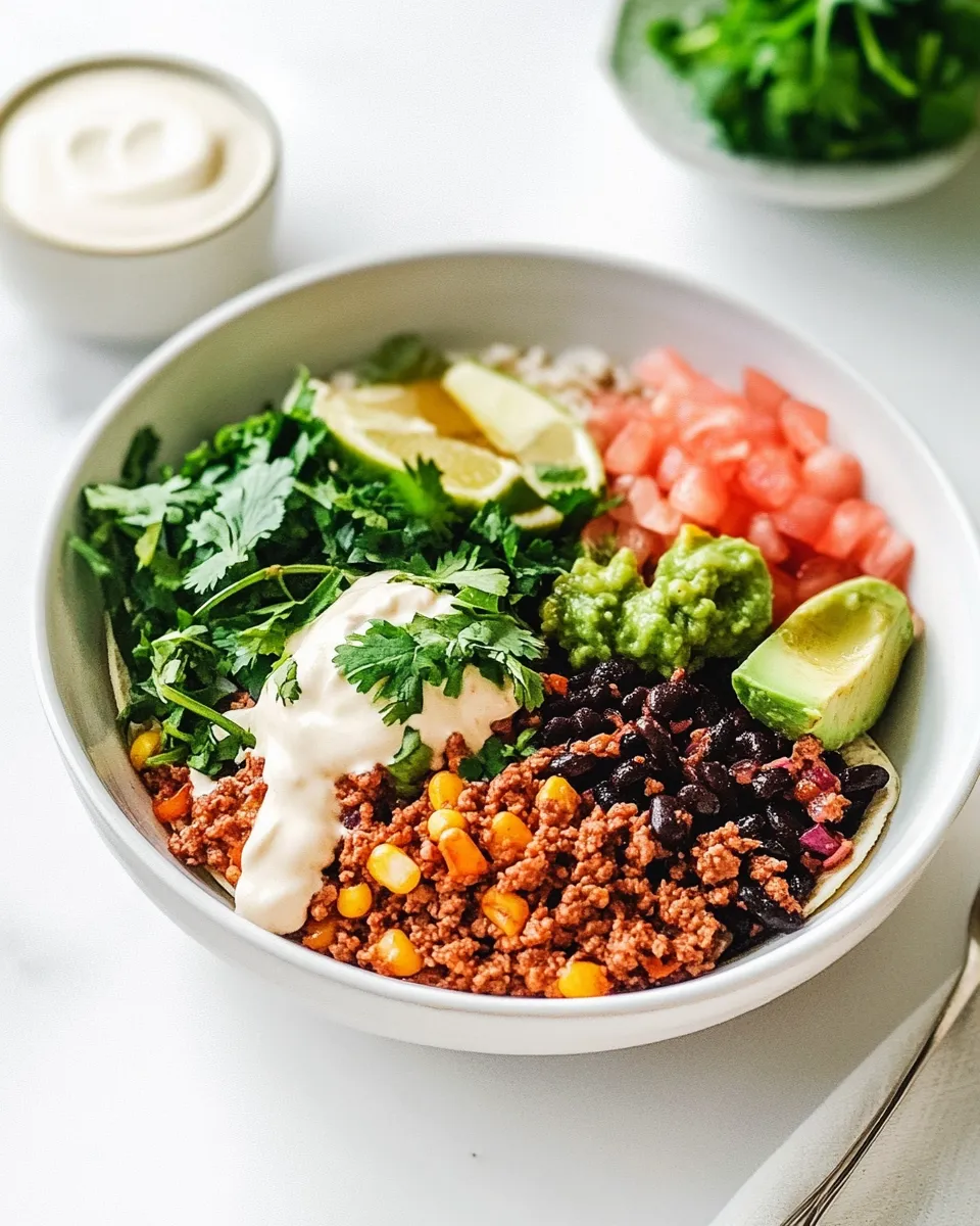 Easy Ground Beef Taco Bowl recipe photo