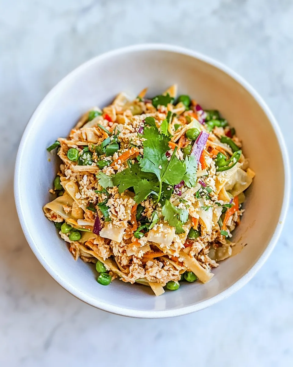 Quick Ground Chicken Egg Roll Bowl shot