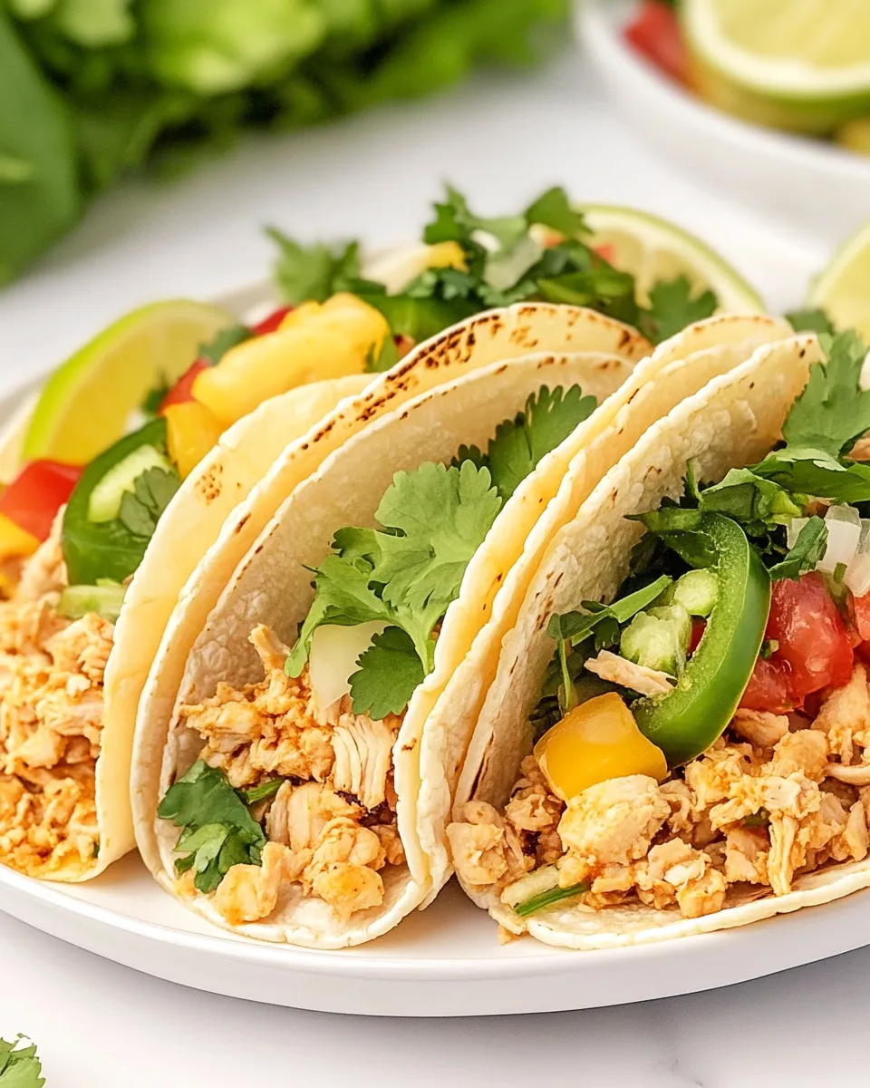 Delicious Ground Chicken Tacos shot