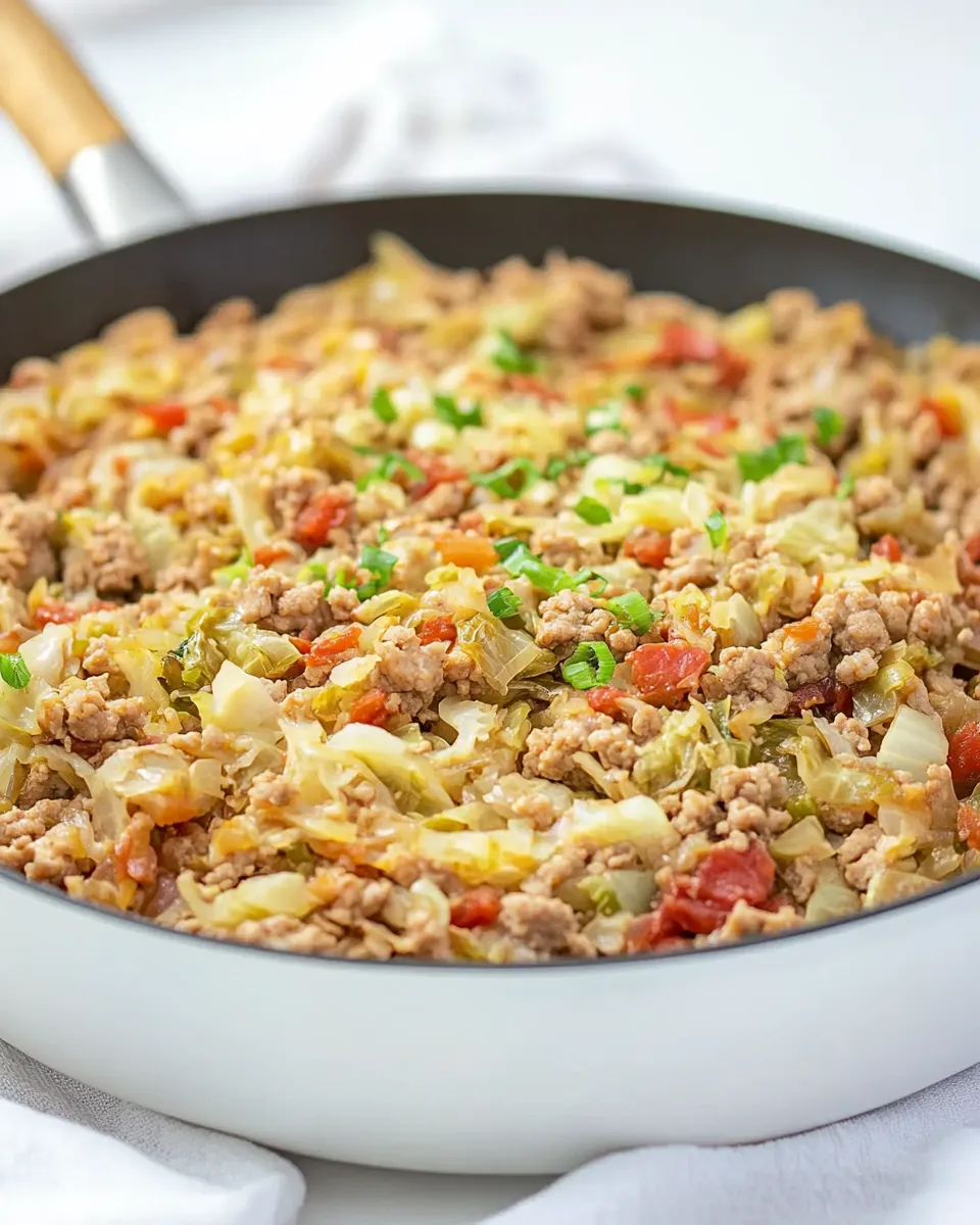 Homemade Ground Turkey Cabbage Skillet dish photo