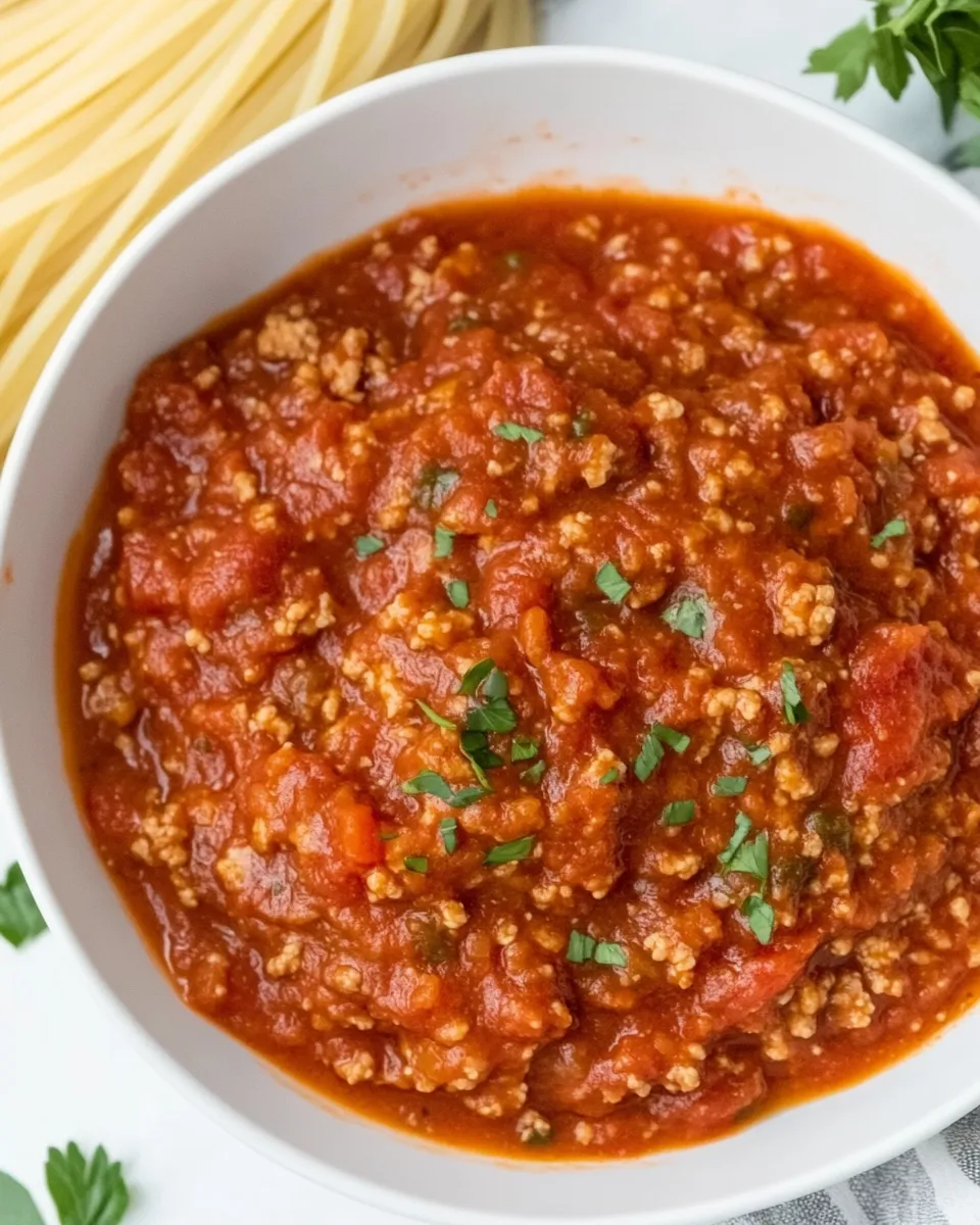 Homemade Ground Turkey Spaghetti Sauce photo