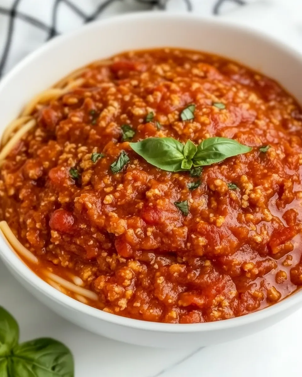 Classic Ground Turkey Spaghetti Sauce image