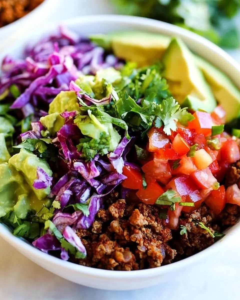 Classic Ground Turkey Taco Bowls dish photo